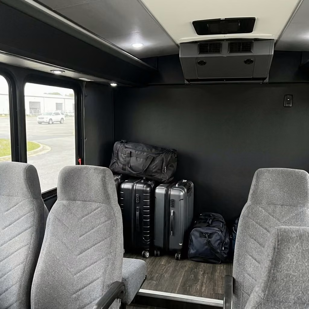lewiston 15 passenger minibus luggage area