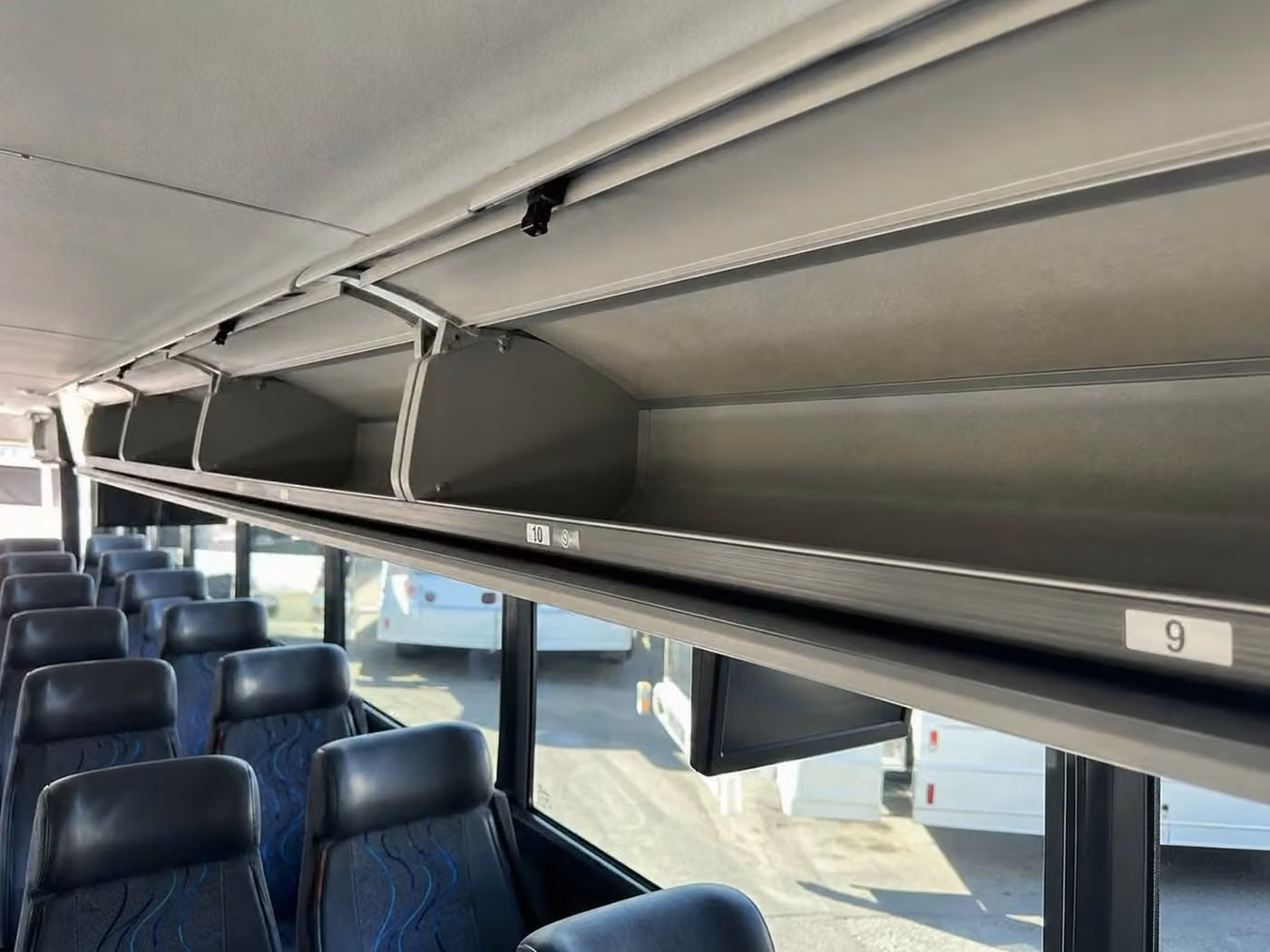 lewiston charter bus overhead storage
