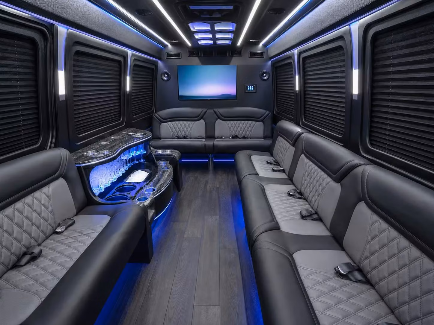 lewiston employee charter buses with wifi power outlets and reclining seats